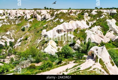 Blick auf das Tal der Tauben in Kappadokien, Türkei Stockfoto