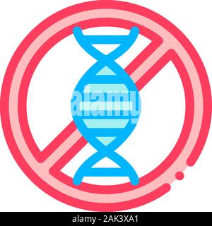 Allergen kostenlos Anmelden Genom Vektor dünne Linie Symbol Stock Vektor