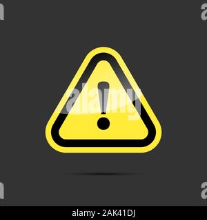 Aufmerksamkeit unterzeichnen. Achtung, Warnung oder Gefahr Glas Symbol Stock Vektor