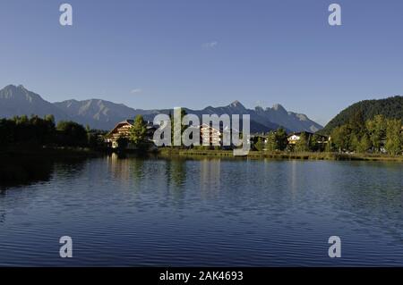 Am Wildsee Seefeld, Tirol | Verwendung weltweit Stockfoto