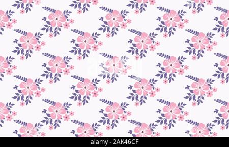 Valentine Blumen Muster Hintergrund, mit eleganten und wunderschönen rosa Blume Design. Stock Vektor
