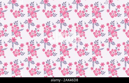 Valentine Blumen Muster Hintergrund, mit eleganten und wunderschönen rosa Blume Design. Stock Vektor