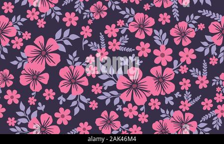 Valentine Blumen Muster Hintergrund, mit eleganten und wunderschönen rosa Blume Design. Stock Vektor