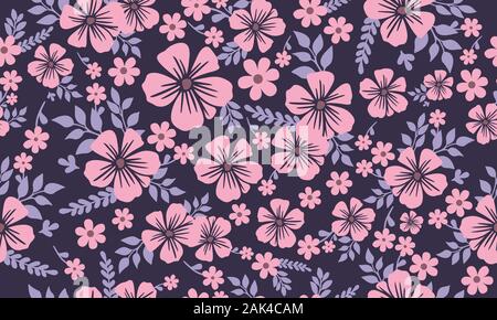 Valentine Blumen Muster Hintergrund, mit eleganten und wunderschönen rosa Blume Design. Stock Vektor