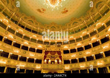 Innenansicht des Teatro La Fenice, Venedig | Verwendung weltweit Stockfoto