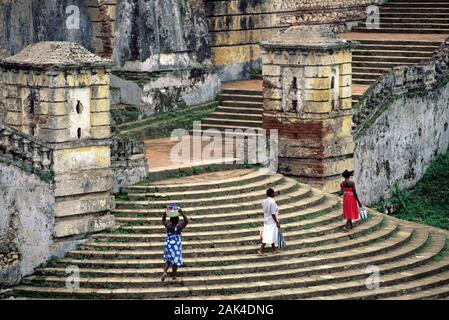 Haiti - monumentalen Stufen führen in Sans-Souci Palace in Milot | Verwendung weltweit Stockfoto