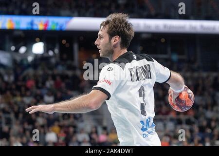 Mannheim, Deutschland. 04 Jan, 2020. Uwe GENSHEIMER (GER) in Aktion; Handball Laenderspiel der Maenner, Freundschaftsspiel, Deutschland (GER) - Island (ISL) 33:25, Mannheim/Deutschland am 04.01.2019 | Verwendung der weltweiten Kredit: dpa/Alamy leben Nachrichten Stockfoto