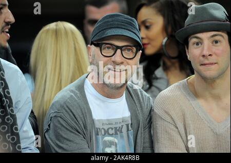 Milano Italien 28/03/2012', 'Giuseppe Meazza Stadion, Champions League 2011 / 2012, AC Mailand - FC Barcelona: Domenico Dolce, beobachten Sie das Spiel in der VIP-stand Stockfoto