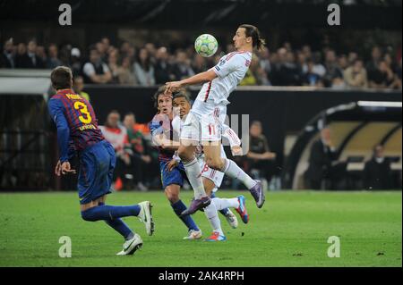 Mailand Italien 28/03/2012, 'Giuseppe Meazza' Stadion, Champions League 2011/ 2012 , AC.Mailand - FC Barcellona Spiel: Zlatan Ibrahimovic in Aktion während der mach Stockfoto