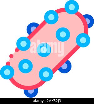 Virus Erreger Element Vektor dünne Linie Zeichen Symbol Stock Vektor