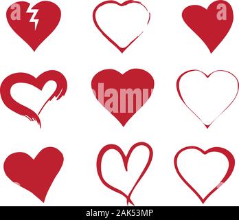 Vector Illustration einer abstrakte Herzen. Valentine's Hintergrund. Stock Vektor