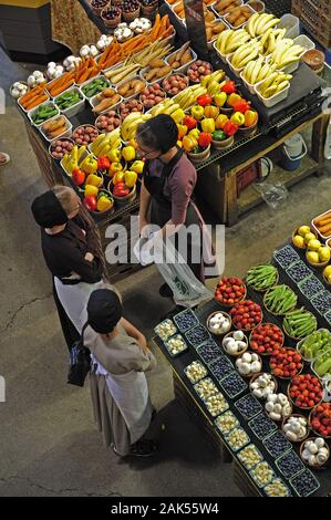 St. Jacobs: Farmermarkt (Landwirte Markt) in der Weber Street North, Kanada Osten | Verwendung weltweit Stockfoto