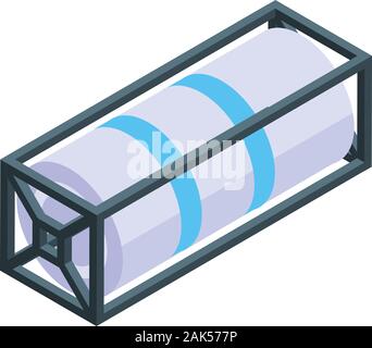 Tank Cargo Container Symbol, isometrische Stil Stock Vektor