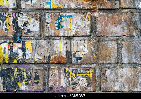 Urban Mauer Detail auf das Schanzenviertel in Hamburg gesehen, Deutschland Stockfoto