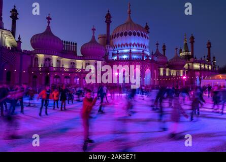 Royal Pavilion Eiskunstlauf Stockfoto