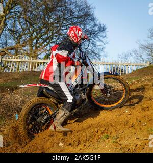 Norwich Viking Motor Cycle Club Motox-X Studien bei Cadders Hill, Lyng, Norfolk, Großbritannien Stockfoto