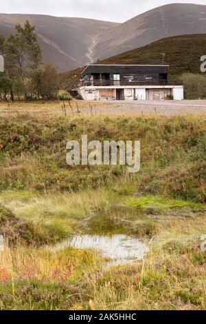 Aufgegebenen Skigebiet am Cairngorm Mountain in den Highlands von Schottland. Stockfoto