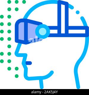 Virtuelle künstliche Intelligenz Vektor Zeichen Symbol Stock Vektor