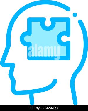 Puzzle Details In Mann Silhouette Verstand Vektor Icon Stock Vektor