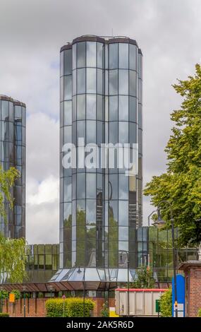 Architektonische Eindruck auf eine Stadt namens Jever, die in Ostfriesland im Norden Deutschlands befindet sich Stockfoto