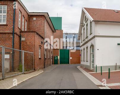 Architektonische Eindruck auf eine Stadt namens Jever, die in Ostfriesland im Norden Deutschlands befindet sich Stockfoto