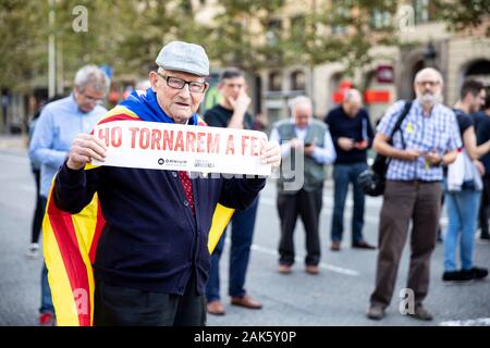 Tag der Satz der Katalanischen Politikern. Barcelona. 2019.10.14 Stockfoto