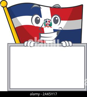 Ein Maskottchen Bild Der Flagge Dominikanische Republik Zeichentrickfigur Basketball Spielen Stock Vektorgrafik Alamy