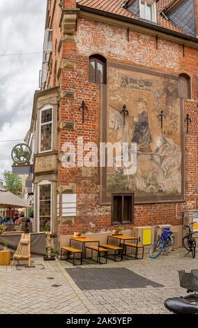 Blick auf die Stadt Oldenburg, eine unabhängige Stadt in Niedersachsen, Deutschland Stockfoto