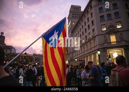 Tag der Satz der Katalanischen Politikern. Barcelona. 2019.10.14 Stockfoto