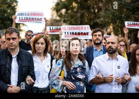 Tag der Satz der Katalanischen Politikern. Barcelona. 2019.10.14 Stockfoto