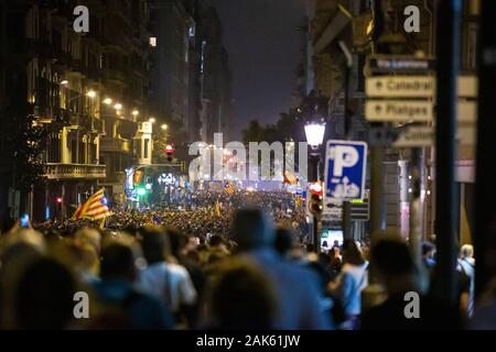 Tag der Satz der Katalanischen Politikern. Barcelona. 2019.10.14 Stockfoto