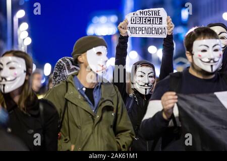 Tag der Satz der Katalanischen Politikern. Barcelona. 2019.11.05 Stockfoto