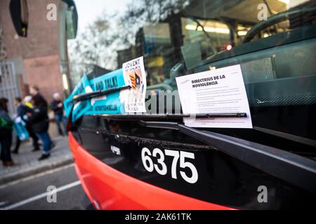 Tsunami demokratische Aktion während der Barça-Madrid überein. 2019.12.18. Barcelona. Stockfoto