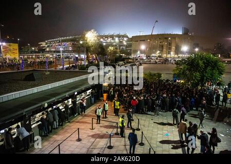 Tsunami demokratische Aktion während der Barça-Madrid überein. 2019.12.18. Barcelona. Stockfoto