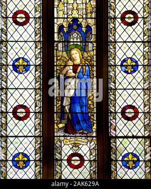 Rochester, Kent, Großbritannien. Rochester Kathedrale (1080AD: Großbritannien die zweitälteste gegründeten AD604) Glasfenster: Maria Magdalena/Magdalena/die Stockfoto