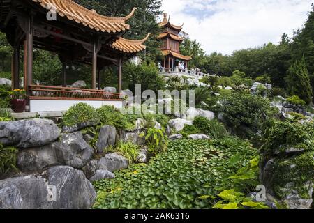 Sydney / Darling Harbour: Pagode und Teehaus im Chinesischen Garten der Freundschaft, Australien Osten | Verwendung weltweit Stockfoto