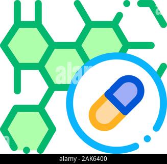 Wirkung von Drogen auf Körper Supplements Symbol Vektor Illustration Stock Vektor