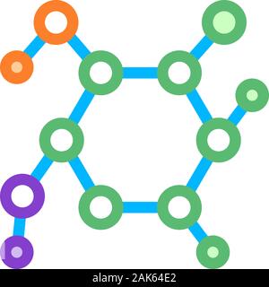 Struktur Molekül Medical Biomaterial Vektor Icon Stock Vektor