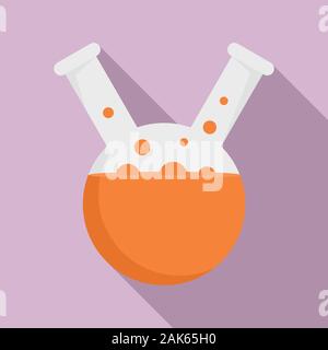 Kochen mit Kolben Symbol. Flache Darstellung von kochendem Doppel Kolben vektor Symbol für Web Design Stock Vektor