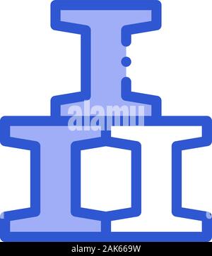 Eisenbahn metallurgische Symbol Vektor Illustration Stock Vektor