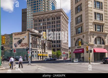 Manitoba: Winnipeg/Exchange District, historische Gebaeude Ecke Notre Dame Avenue/Ellice Avenue, Kanada Westen | Verwendung weltweit Stockfoto