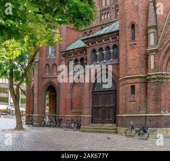 Architektonischen Details von St Lamberts Kirche in Oldenburg, eine unabhängige Stadt in Niedersachsen, Deutschland Stockfoto