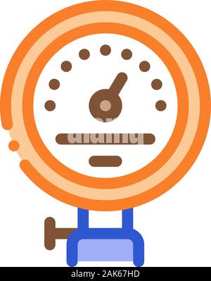 Power Counter metallurgische Symbol Vektor Illustration Stock Vektor