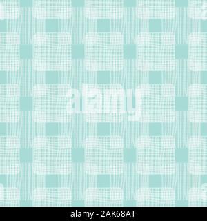 Vektor abstrakte Hand checkers Muster mit Doodle Quadrate, strukturierte Effekt erstellt. Perfekt für Textil, Bekleidung und Accessoires, Home Decor, Schreibwaren, Verpackung, Geschenkverpackung Stock Vektor