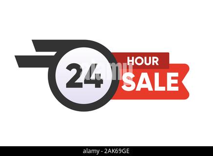 24 Stunden Verkauf symbol Briefmarken. Store in der letzten Super Sale Stempel. Vektor Stock Vektor