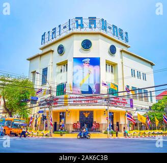 BANGKOK, THAILAND - 15 April, 2019: Das alte Gebäude der Sala Chalermkrung Royal Theater ist die Hauptbühne in der Stadt der klassischen thailändischen Tanz, auf Stockfoto