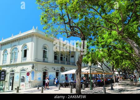 Funchal: Cafe Ritz im Zentrum der Stadt, Madeira | Verwendung weltweit Stockfoto