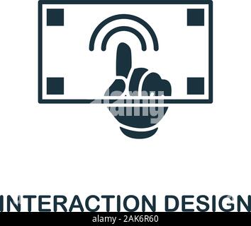 Interaction Design Symbol. Einfaches Element von Design Technologie Sammlung. Gefüllte Interaction Design Symbol für Vorlagen, Infografiken und mehr Stock Vektor