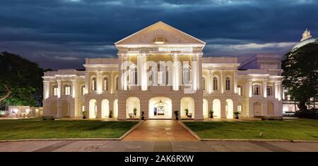 Singapur - Alte Partliament bei Nacht, Kunst Haus Stockfoto