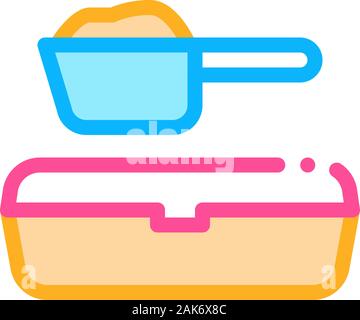 Sand Fach und Schaufel Symbol Vektor Kontur Abbildung Stock Vektor